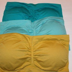 BASIC SEAMLESS PADDED BANDEAU (3 PIECE)COOl TONES